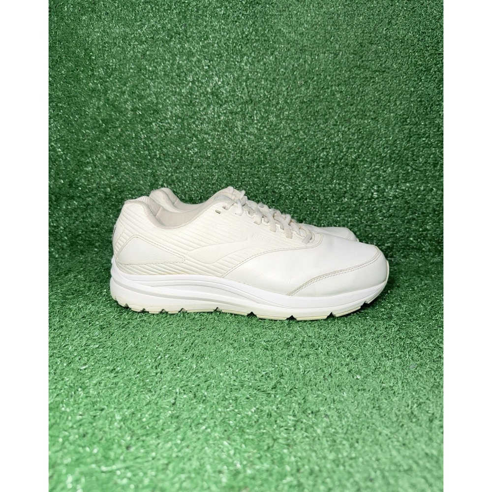 Brooks Addiction Walker 2 Men Size 11 4E Extra Wide White Leather Shoes Sneakers